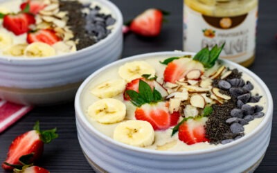 Smoothie bowl de mantequilla de maní